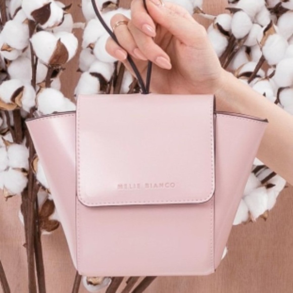 Melie Bianco Handbags - Adele Blush Crossbody/Wrislet Convertible Purse
